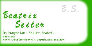 beatrix seiler business card